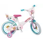 Kinderfahrrad Toimsa 16 Zoll Modell 1681 — Stahlrahmen, luftgefüllte 16-Zoll-Räder, Vorder- und Hinterrad-Felgenbremsen, mit Stützrädern und Korb (PAW Patrol)