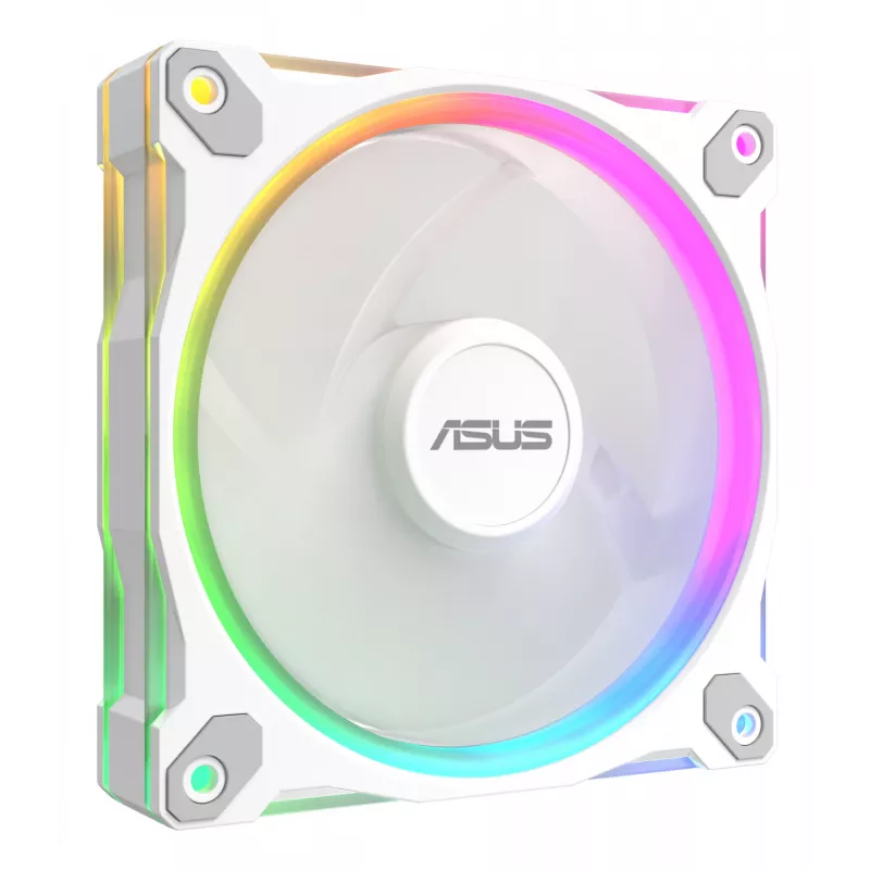 120-mm-PC-Lüfter ASUS Prime MR120 ARGB Reverse White – 1600 U/min, 58 CFM, PWM, Gleitlager