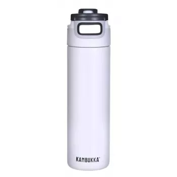 Isolierflasche Kambukka Elton 600 ml Kreideweiß – Vakuumflasche, 18/8 Edelstahl, auslaufsicher, Snapclean-Deckel
