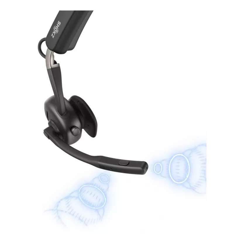 SHOKZ OpenMeet UC Kabelloser Bluetooth-Knochenleitungs-Videokonferenz-Headset mit USB-A-Adapter