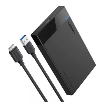 HDD/SSD-Gehäuse UGREEN 30848 Schwarz 2,5 Zoll, USB 3.0, SATA I/II/III, bis zu 10 TB, 5 Gbit/s