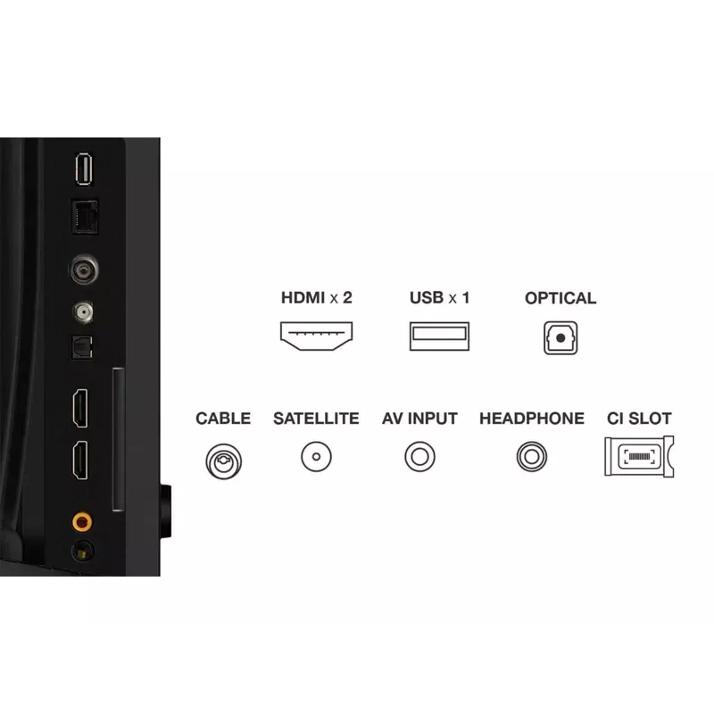 TCL 32V5C 32 Zoll QLED Full HD Smart TV, Android TV, 1920×1080, 60Hz, 2×HDMI, Wi‑Fi, Bluetooth, 20W, Schwarz