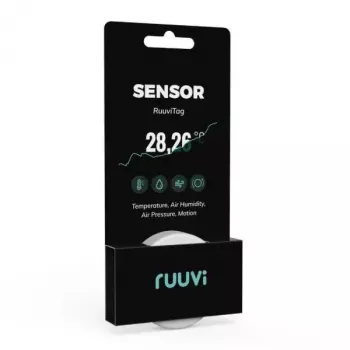 Funksensor Ruuvi RT4in1 Temperatur Luftfeuchtigkeit Luftdruck Bewegung