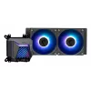 All-in-One-Flüssigkeitskühler MSI MAG Coreliquid A15 240 — 240-mm-Radiator, 2×120-mm-Lüfter, LGA1700/AM4/AM5, schwarz