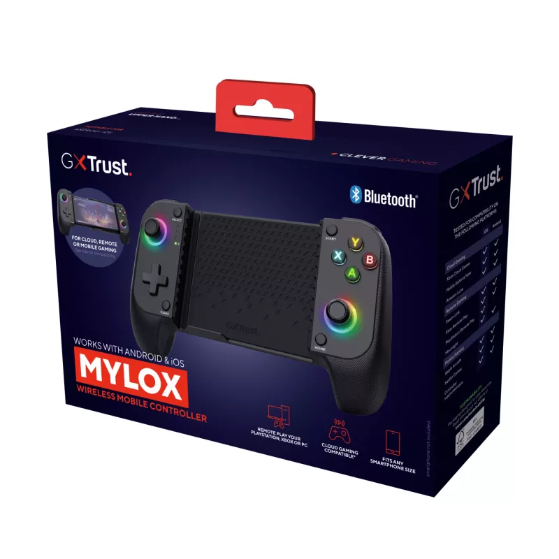 Trust GXT 735 Mylox Schwarz Bluetooth Gamepad Analogue / Digital Android, iOS