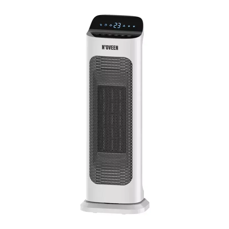 Elektrischer Keramikheizer NOVEEN PTC2000 — 2000 W, einstellbarer Thermostat, LED-Display, Timer, Fernbedienung, weiß