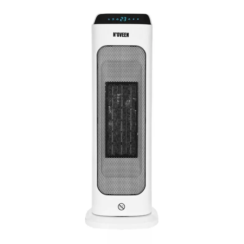 Elektrischer Keramikheizer NOVEEN PTC2000 — 2000 W, einstellbarer Thermostat, LED-Display, Timer, Fernbedienung, weiß