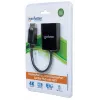 Manhattan DisplayPort 1.2 auf 2-Port DisplayPort 1.2 Splitter-Hub mit MST, 4K@30Hz, USB-A-Stromversorgung, Videowandfunktion, Schwarz, MST = Multi-Stream-Transport, 3 Jahre Garantie