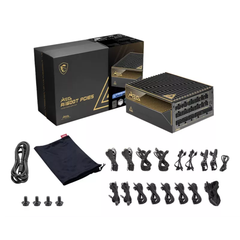 MSI MEG Ai1600T PCIE5 Netzteil 1600 W 24-Pin-ATX ATX Schwarz