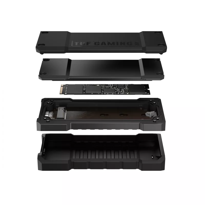 SSD enclosure ASUS TUF Gaming A2 Schwarz for M.2 PCIe / SATA, USB 3.2 Gen 2x2 20 Gbit/s, up to 4 TB, aluminium, IP68
