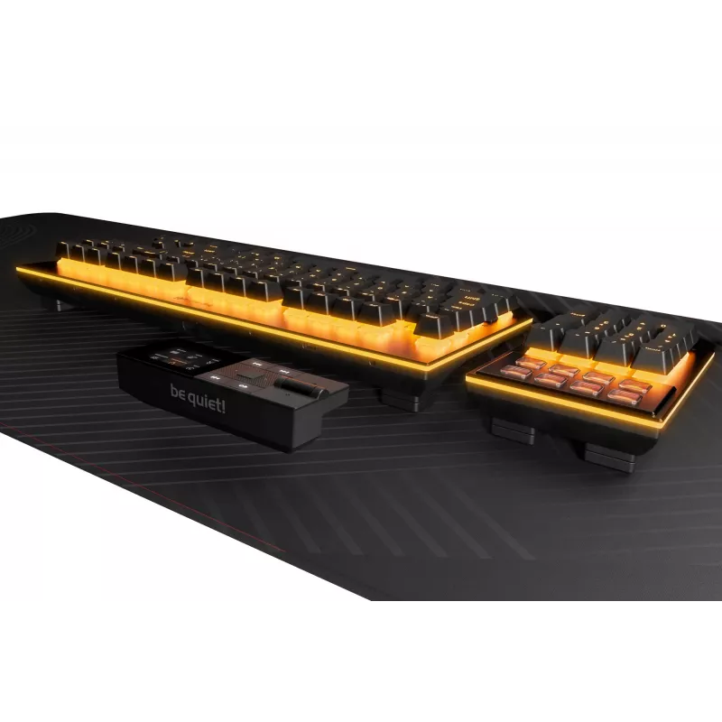 be quiet Dark Mount Silent Linear US ANSI Tastatur Gaming USB QWERTY US Englisch Schwarz