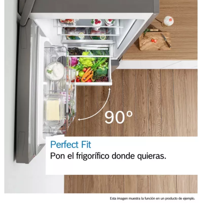 Kühl-Gefrierkombination Bosch Serie 4 KGN39VIEB freistehend 368 L, Energieeffizienzklasse E, Edelstahl, NoFrost, Gefrierteil unten