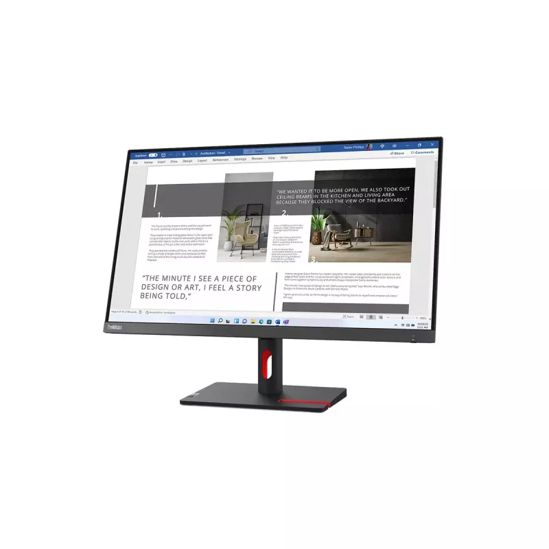 Monitor Lenovo ThinkVision S27i-30 27 Zoll Full HD IPS LED 1920×1080, 100 Hz, 300 cd/m², 6 ms, HDMI x2, VESA 100×100