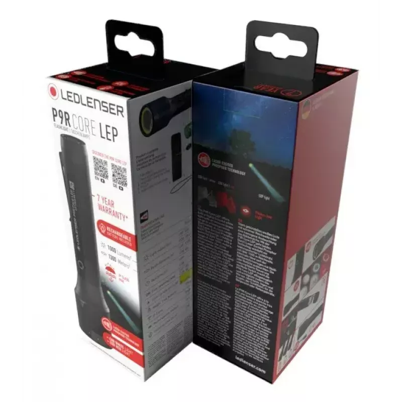 Hand Taschenlampe Led Lenser 502987, kompakter Aluminiumkörper, 1000 lm, 4800 mAh wiederaufladbarer Li‑Ion, IP68, 8000 K, 176 mm, 41 g