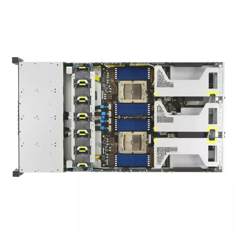 Server-Rack-Plattform ASUS RS720A-E13-RS24G 2U AMD, 24x 2,5-Zoll-Einschübe, 2x SP5 CPU, 24 DIMM DDR5, max. 3 TB, Aspeed AST2600