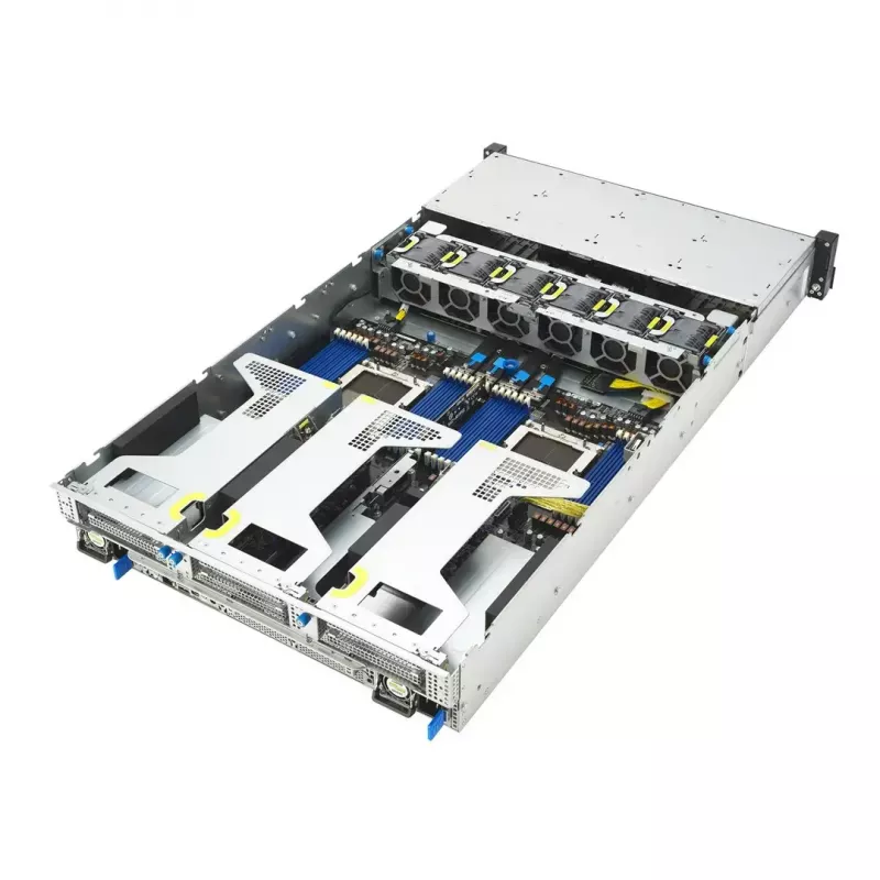 Server-Rack-Plattform ASUS RS720A-E13-RS24G 2U AMD, 24x 2,5-Zoll-Einschübe, 2x SP5 CPU, 24 DIMM DDR5, max. 3 TB, Aspeed AST2600