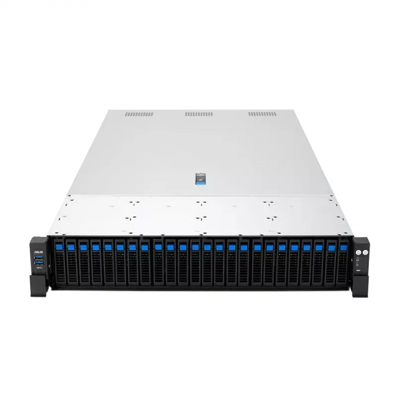 Server-Rack-Plattform ASUS RS720A-E13-RS24G 2U AMD, 24x 2,5-Zoll-Einschübe, 2x SP5 CPU, 24 DIMM DDR5, max. 3 TB, Aspeed AST2600