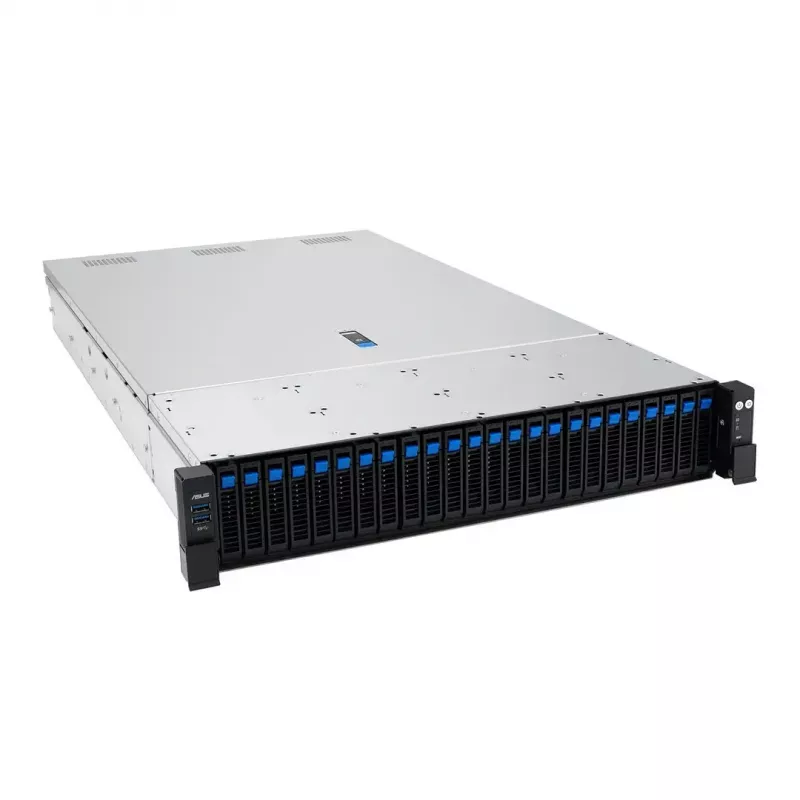 Server-Rack-Plattform ASUS RS720A-E13-RS24G 2U AMD, 24x 2,5-Zoll-Einschübe, 2x SP5 CPU, 24 DIMM DDR5, max. 3 TB, Aspeed AST2600
