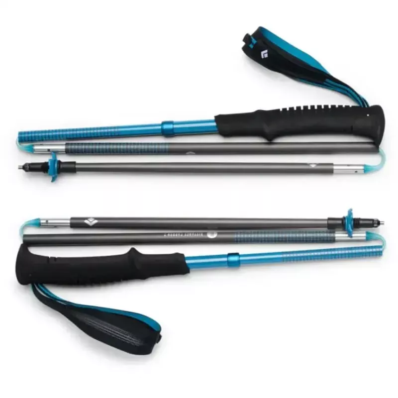 Trekkingstöcke Schwarz Diamond Distance Carbon Z — Carbon-Faltstöcke, 110 cm, 3 Segmente, 264 g
