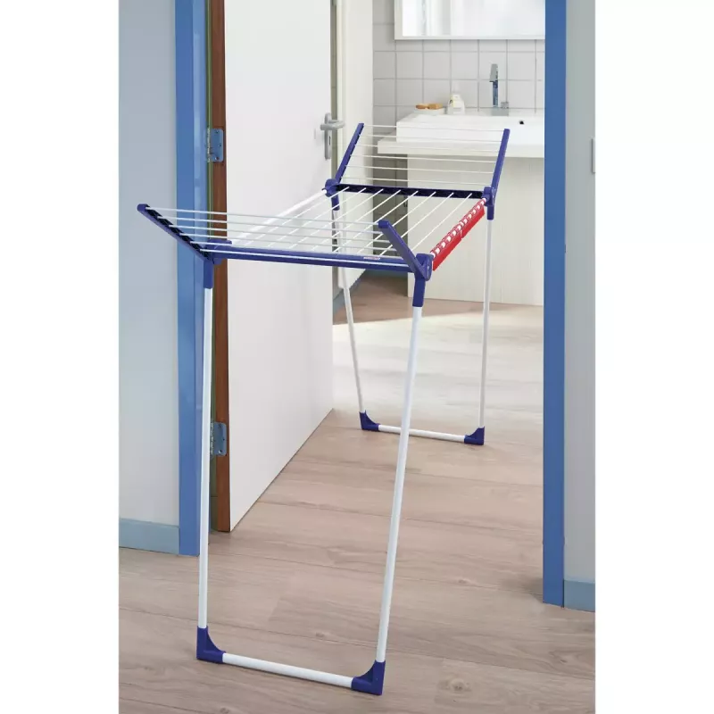 Bodenständiger Wäscheständer Leifheit Pegasus 180 Plus — zusammenklappbarer Trockner aus Metall/Kunststoff, 18 m Trockenfläche, 870×1570×660 mm
