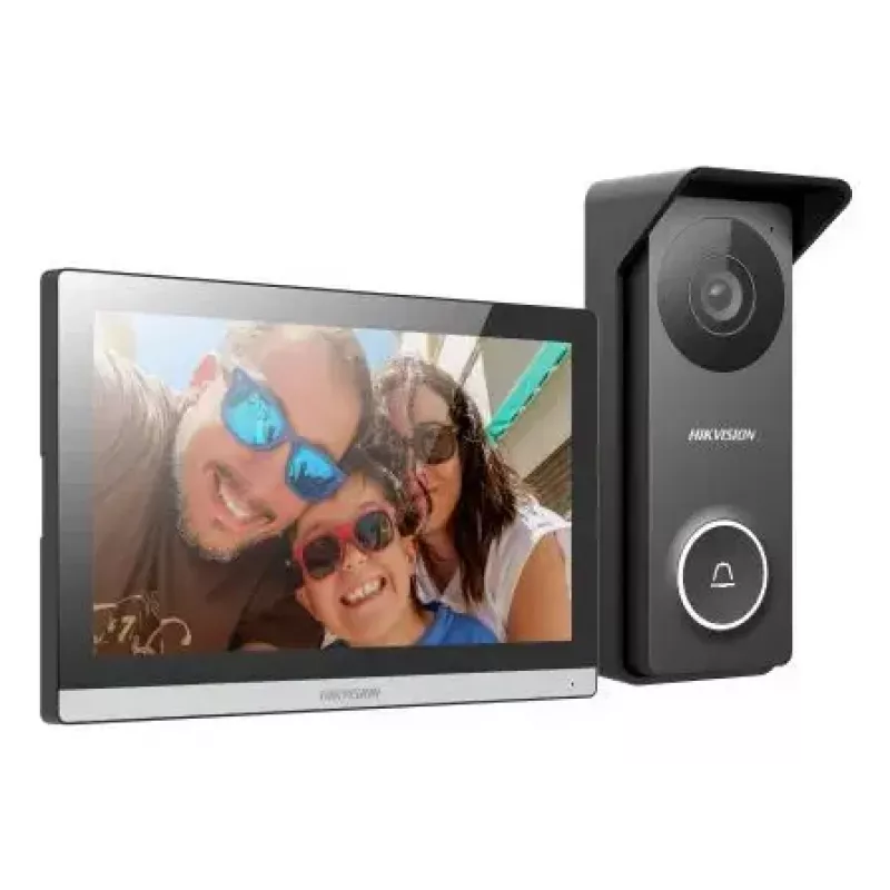Video-Gegensprechanlage Hikvision DS-KIS313-P 7-Zoll-TFT kapazitiver Touchscreen, 1280×720, Wi‑Fi 802.11n, MicroSD, IP65, IK08