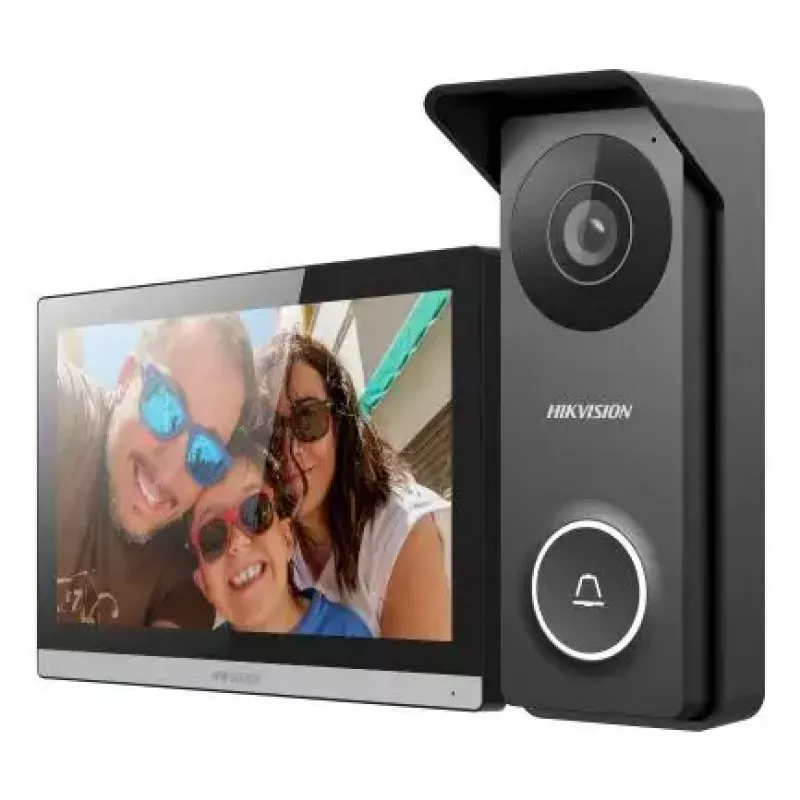 Video-Gegensprechanlage Hikvision DS-KIS313-P 7-Zoll-TFT kapazitiver Touchscreen, 1280×720, Wi‑Fi 802.11n, MicroSD, IP65, IK08