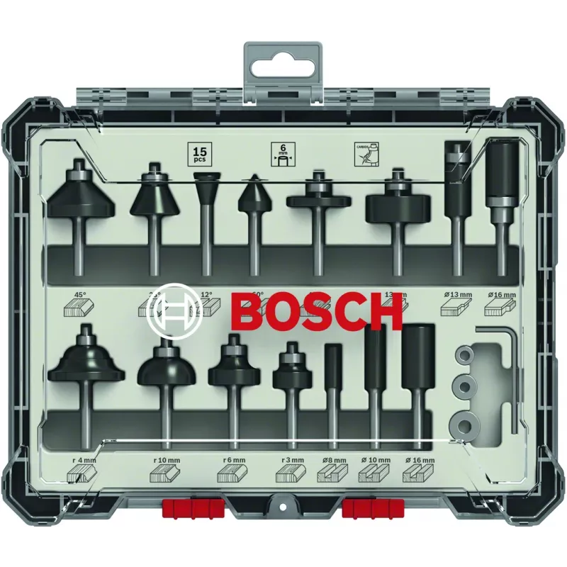 Bosch 2 607 017 471 Oberfräser, Fräser-Set 15 Stück(e)