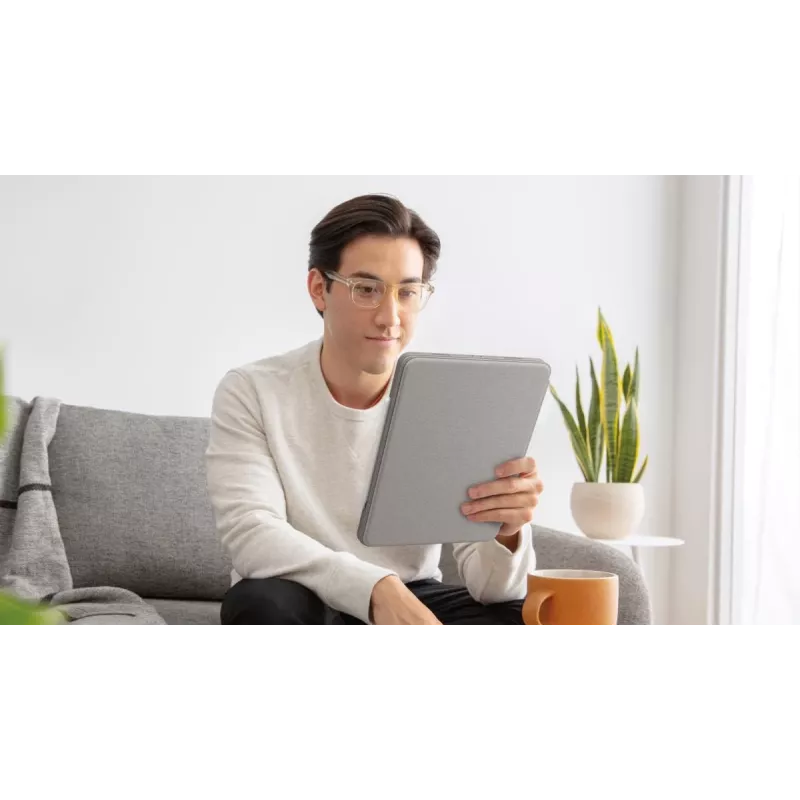 LOGITECH Combo Touch - Sand für iPad Pro 12.9 Zoll (5. Gen.) - US International QWERTY