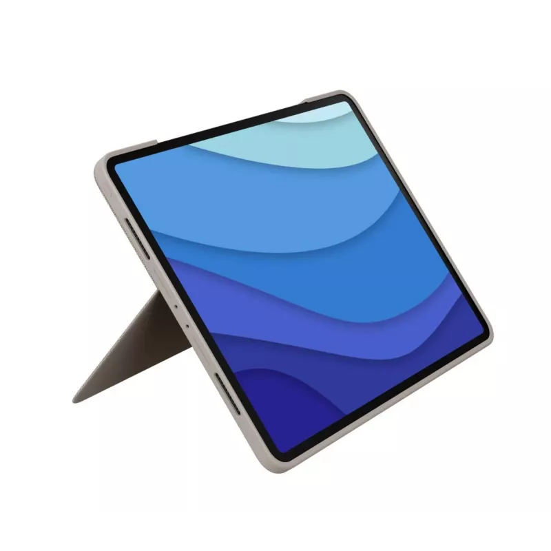 LOGITECH Combo Touch - Sand für iPad Pro 12.9 Zoll (5. Gen.) - US International QWERTY