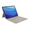 LOGITECH Combo Touch - Sand für iPad Pro 12.9 Zoll (5. Gen.) - US International QWERTY