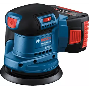Bosch GEX 185-LI Professional Exzenterschleifer 10000 OPM Blau