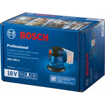 Bosch GEX 185-LI Professional Exzenterschleifer 10000 OPM Blau