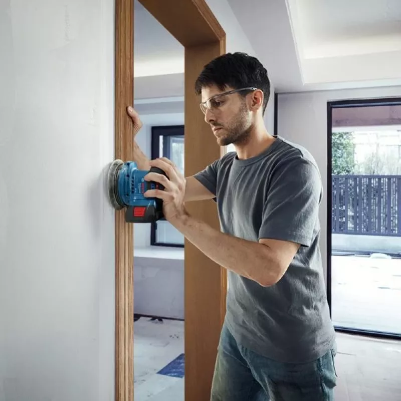 Bosch GEX 185-LI Professional Exzenterschleifer 10000 OPM Blau