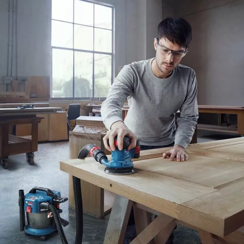 Bosch GEX 185-LI Professional Exzenterschleifer 10000 OPM Blau
