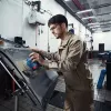 Bosch GEX 185-LI Professional Exzenterschleifer 10000 OPM Blau