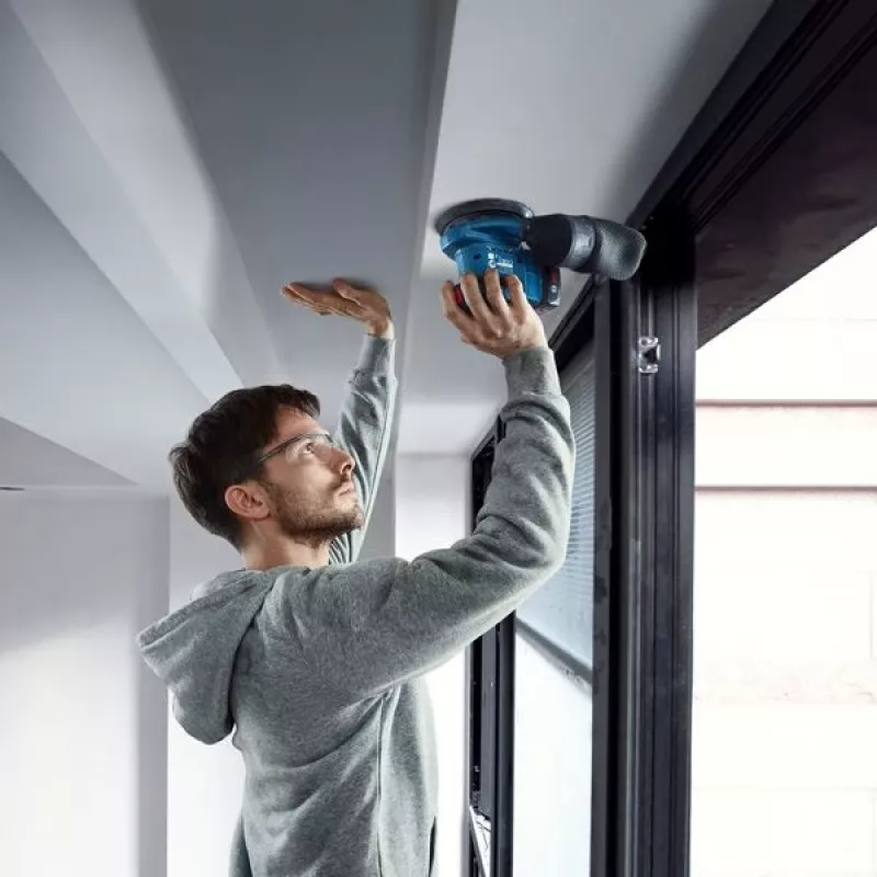 Bosch GEX 185-LI Professional Exzenterschleifer 10000 OPM Blau