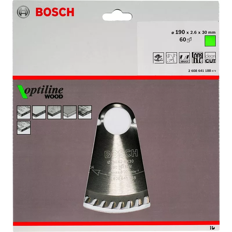 Kreissägeblätter Bosch Optiline Wood 2608641188