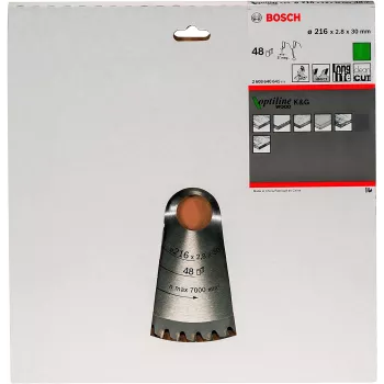 Bosch Optiline Wood Kreissägeblätter, Holz, 30,5 cm, Bosch, 640 g, 1 St.
