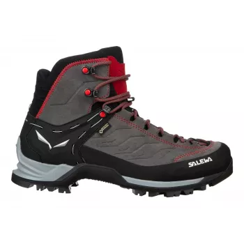 Salewa MTN Trainer Mid GTX Male Adult Charcoal Grau Red Leather Suede Vibram