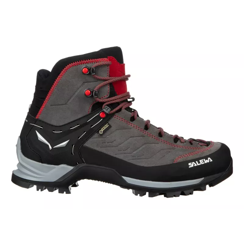 Salewa MTN Trainer Mid GTX Male Adult Charcoal Grau Red Leather Suede Vibram