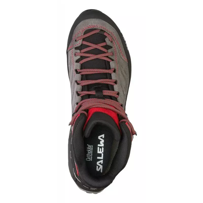 Salewa MTN Trainer Mid GTX Male Adult Charcoal Grau Red Leather Suede Vibram