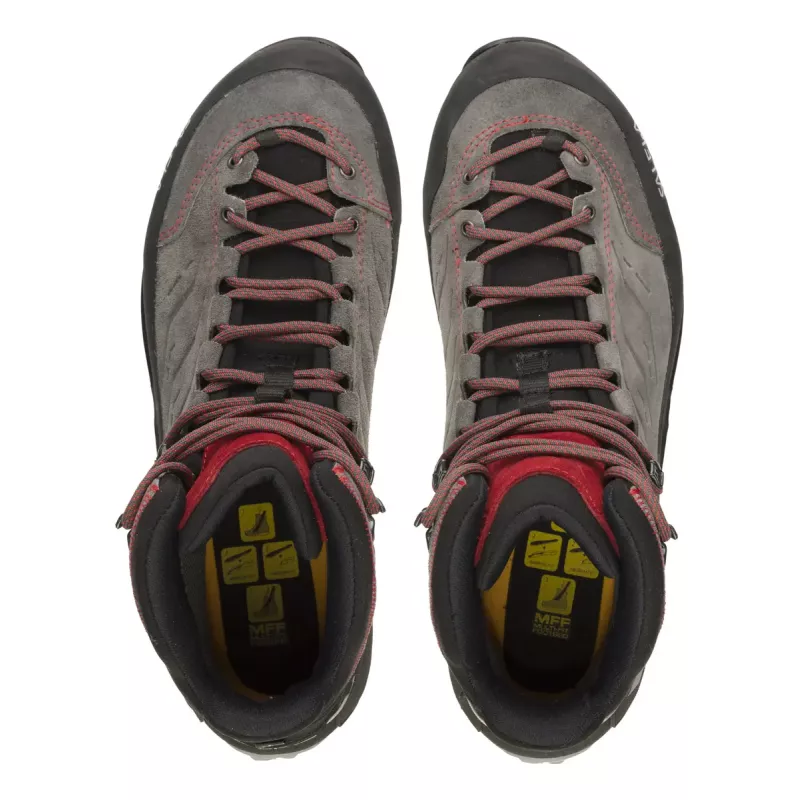 Salewa MTN Trainer Mid GTX Male Adult Charcoal Grau Red Leather Suede Vibram