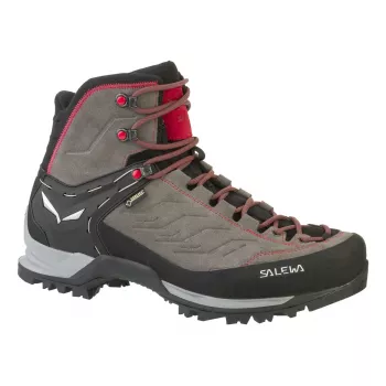 Salewa MTN Trainer Mid GTX Male Adult Charcoal Grau Red Leather Suede Vibram