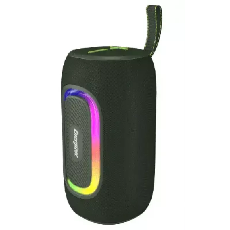 Tragbarer/Party-Lautsprecher Energizer BTS163 — 16 W RMS, Bluetooth, Li‑Ion 1800 mAh, MicroSD, mehrfarbige Beleuchtung, schwarz