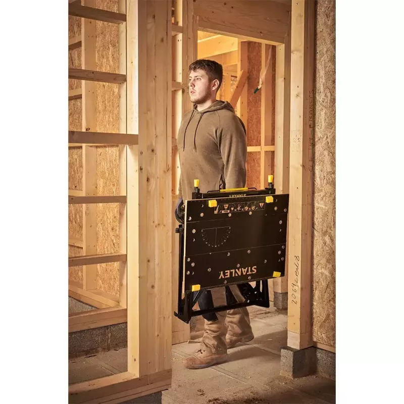 Holzbearbeitungswerkbank Stanley STST83800-1 Bambus Stahl Schwarz Gelb 625 mm