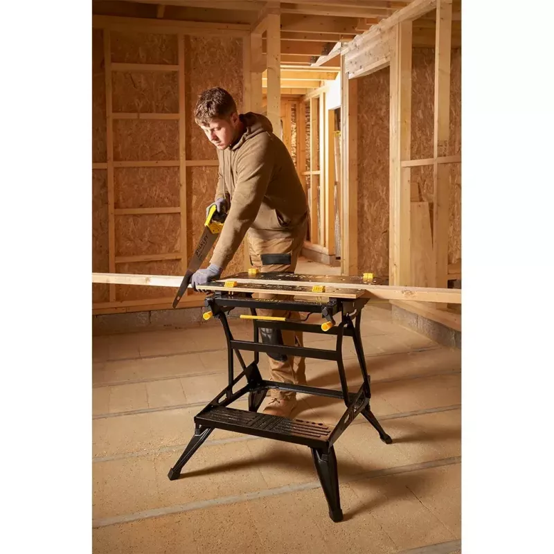 Holzbearbeitungswerkbank Stanley STST83800-1 Bambus Stahl Schwarz Gelb 625 mm