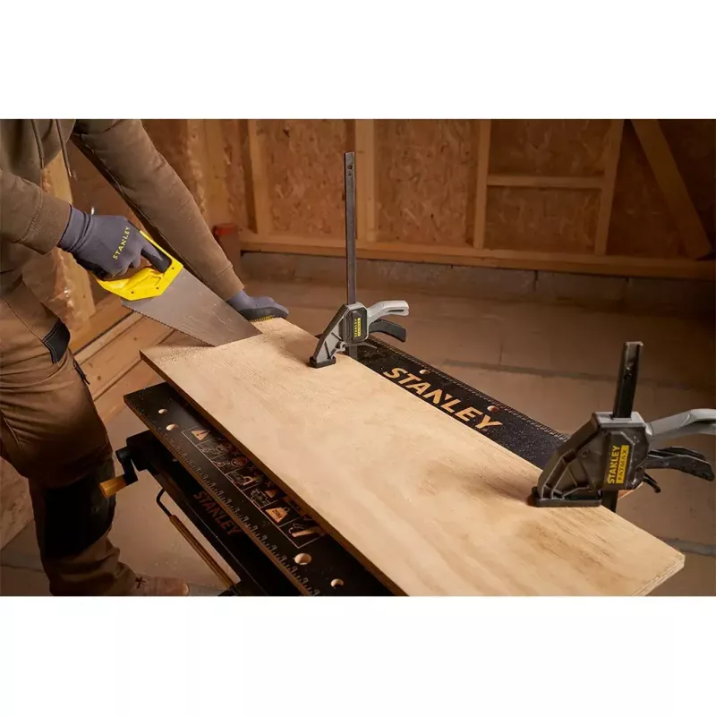 Holzbearbeitungswerkbank Stanley STST83800-1 Bambus Stahl Schwarz Gelb 625 mm