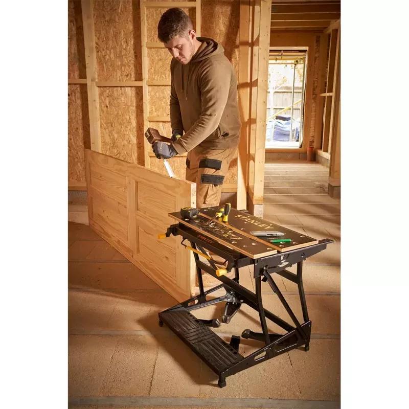 Holzbearbeitungswerkbank Stanley STST83800-1 Bambus Stahl Schwarz Gelb 625 mm
