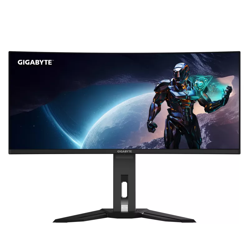 GIGABYTE MO34WQC2 34 Zoll OLED WQHD Curved Gaming Monitor - 3440 x 1440, 240Hz, 0,03ms, KVM, 250 cd/m², FreeSync Premium Pro, DisplayHDR True Black 400, HDMI 2.1, DisplayPort 1.4