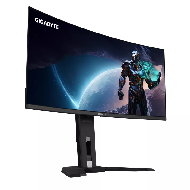 GIGABYTE MO34WQC2 34 Zoll OLED WQHD Curved Gaming Monitor - 3440 x 1440, 240Hz, 0,03ms, KVM, 250 cd/m², FreeSync Premium Pro, DisplayHDR True Black 400, HDMI 2.1, DisplayPort 1.4